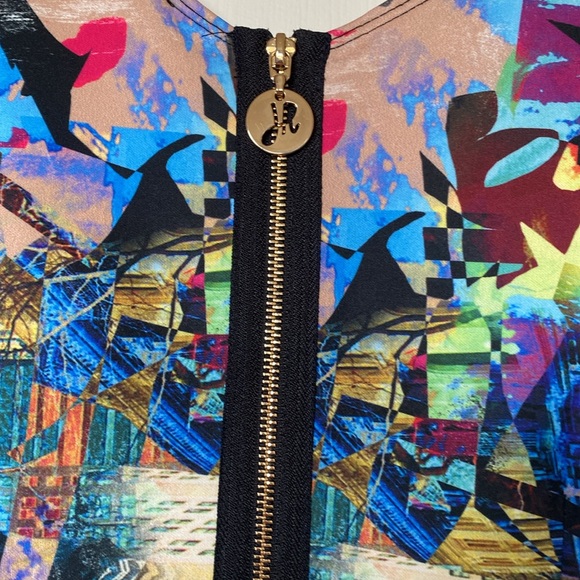 Joseph Ribkoff print v-neck dress - Picture 4 of 5